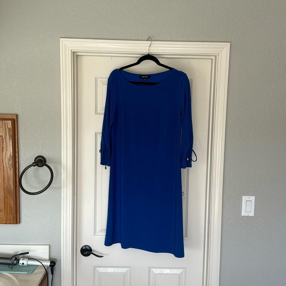 Nine West Royal blue mid length three-quarter sleeve